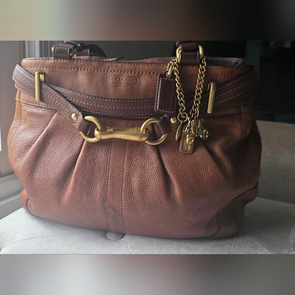 Vintage Coach Hamptons Carryall (style number 12476) in brown pebble leather - Picture 2 of 14